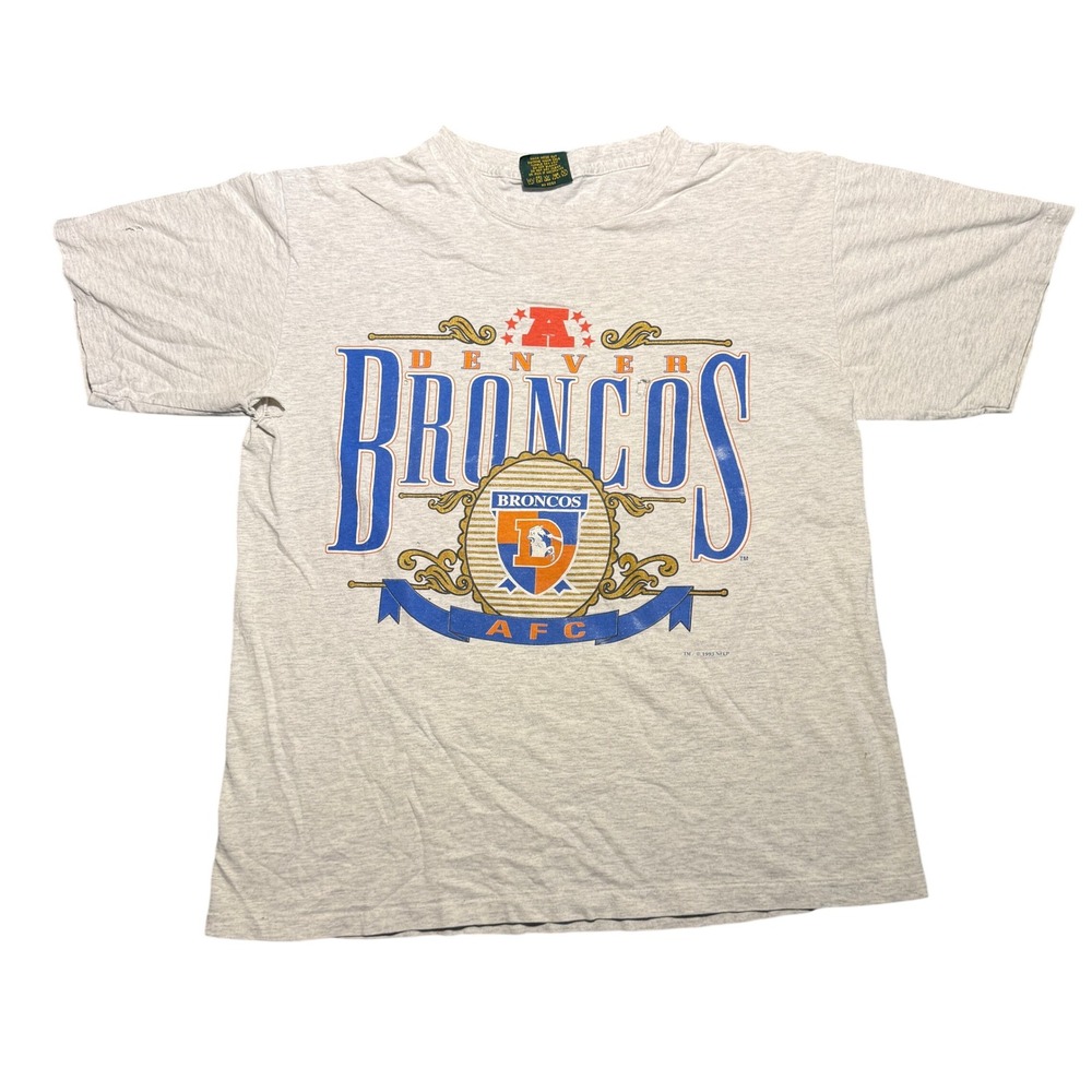 Vintage 1992 Denver Broncos Distressed T-Shirt XL